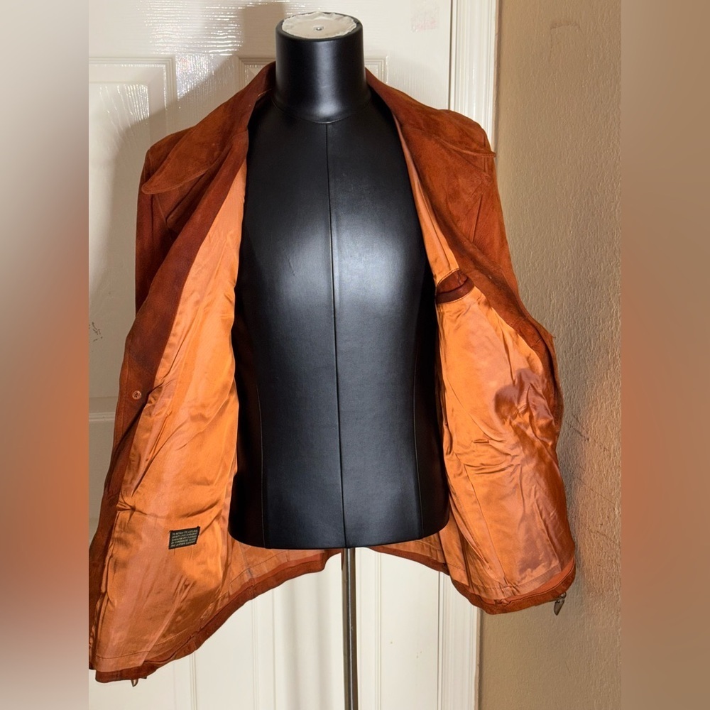 1970's Silton Mens Suede Leather Blazer Sport Coat Jacket 44 - Picture 6 of 10